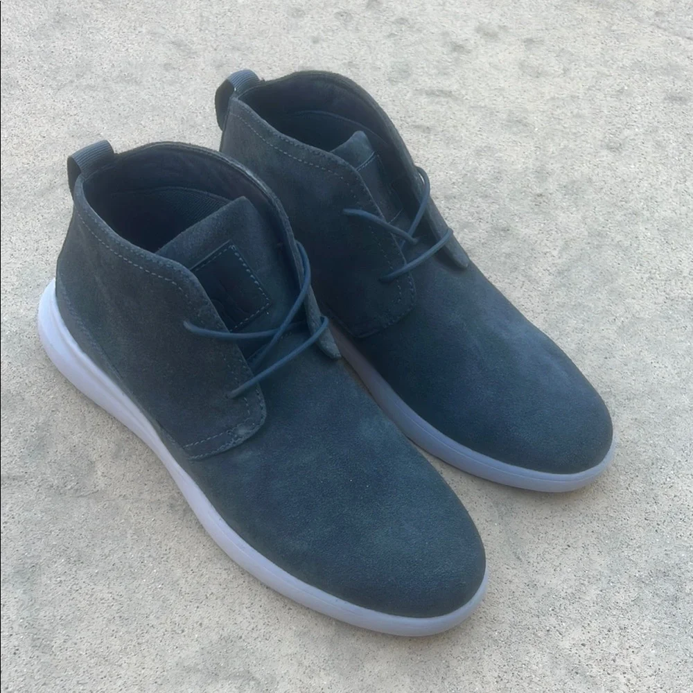 Johnnie - O Men's Chill Cukka Boots Dark Grey Leather Shoes Size 9